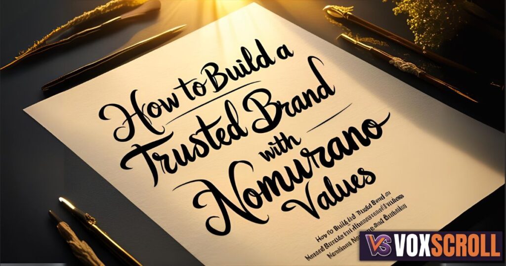 How to Build a Trusted Brand With Nomurano Values
