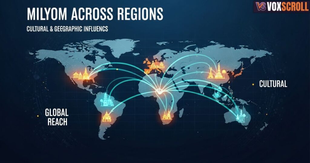 Cultural and Geographic Influence of Milyom Across Regions