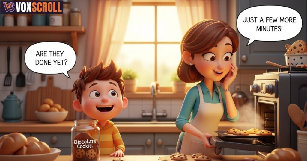 The kitchen, where the delicious smell of chocolate chip cookies fills the air.