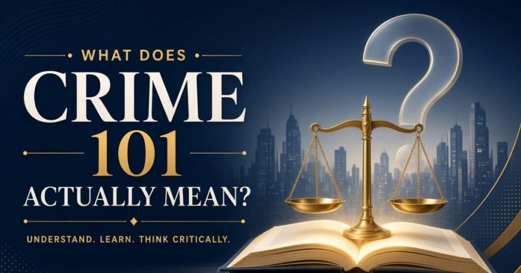 What Does Crime 101 Actually Mean?