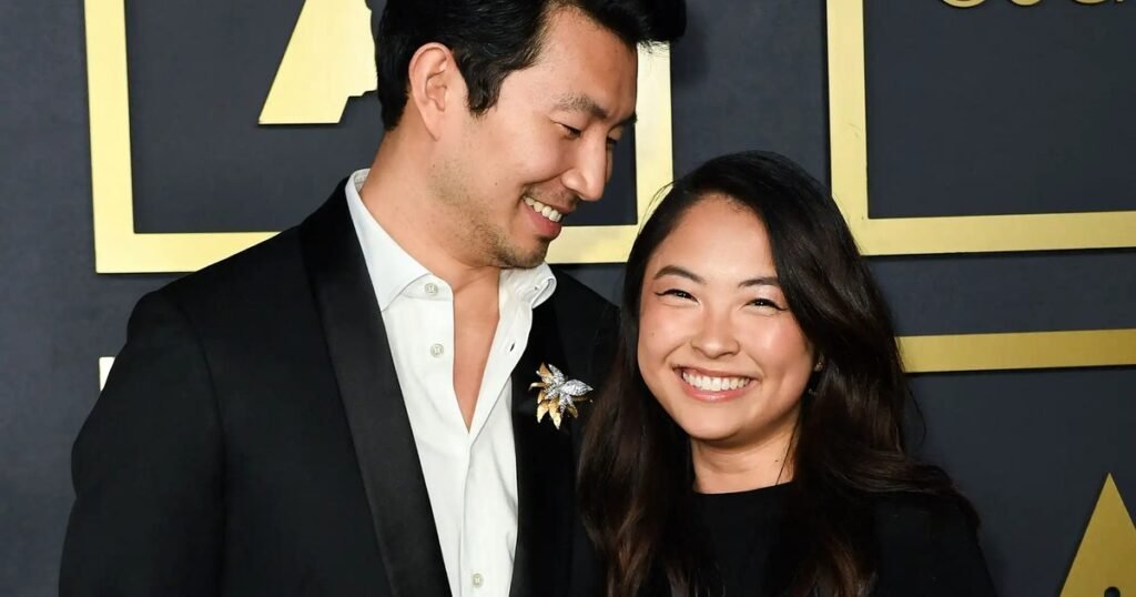 Simu Liu and Allison Hsu together at the Oscars