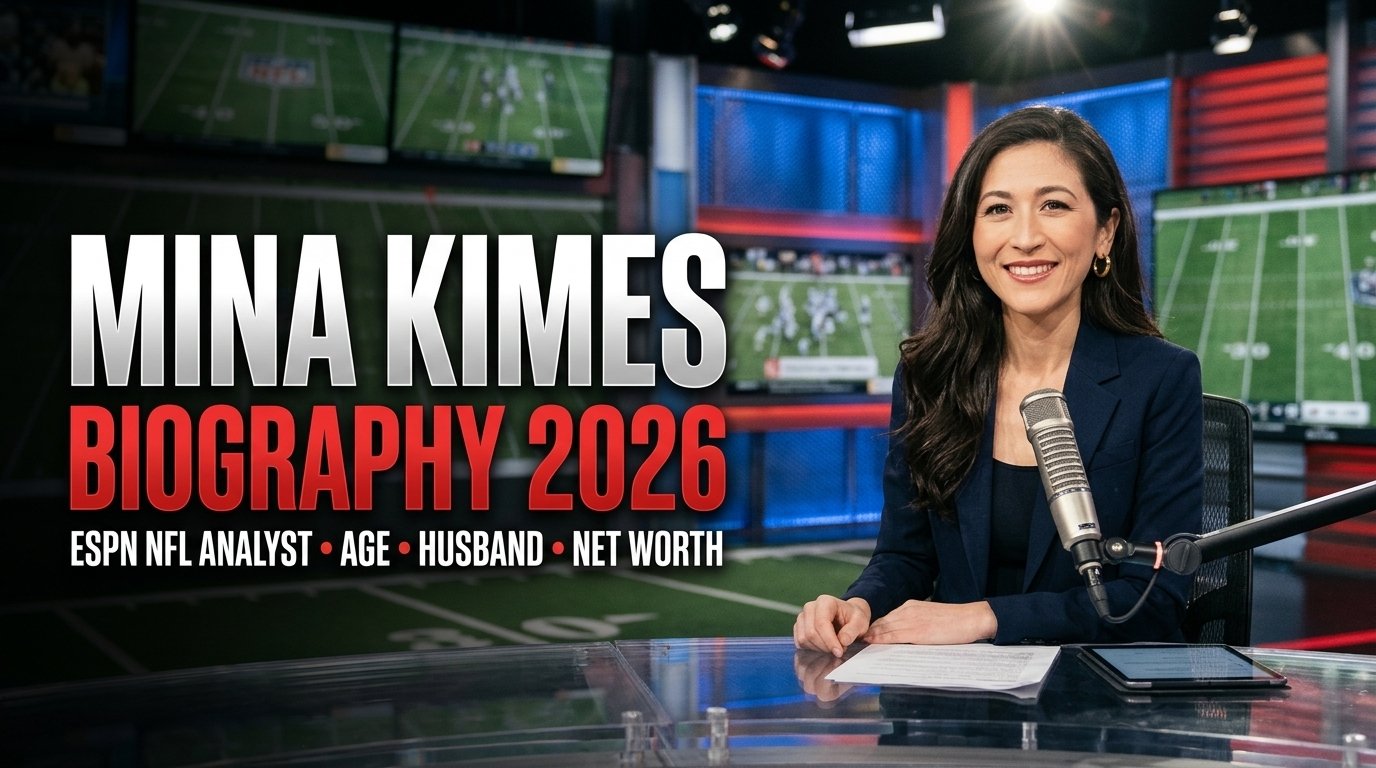 Mina Kimes Biography 2026 covering her career as an ESPN NFL analyst, age, husband Nick Sylvester, and estimated net worth.